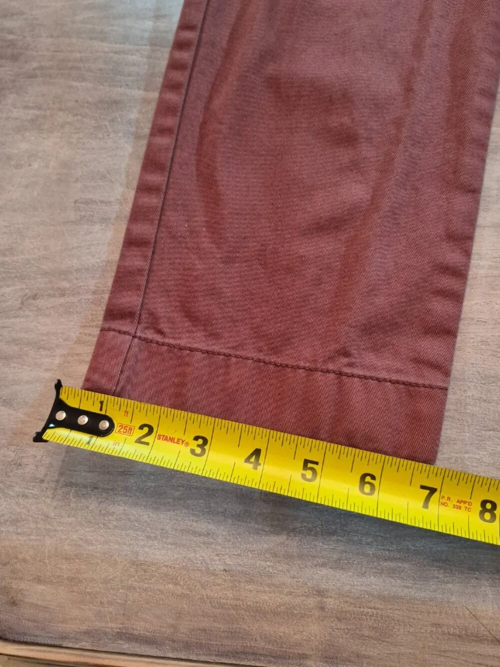 J.Crew Driggs Men's Chino Pants W34 L30 Brick Red Straight 100% Cotton